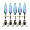 5Pcs Metal Propeller Fishing Lures Compact Portable Easy to Use Fly Spinning Propeller Metal Sequin Hard Baits