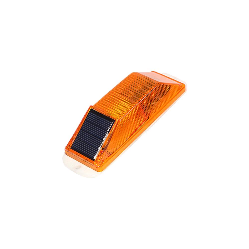 Durable Rechargeable LED Solar Strobe Warning Lamp Waterproof Reflective Solar Guardrail Light Outdoor Flashing Deck Lights