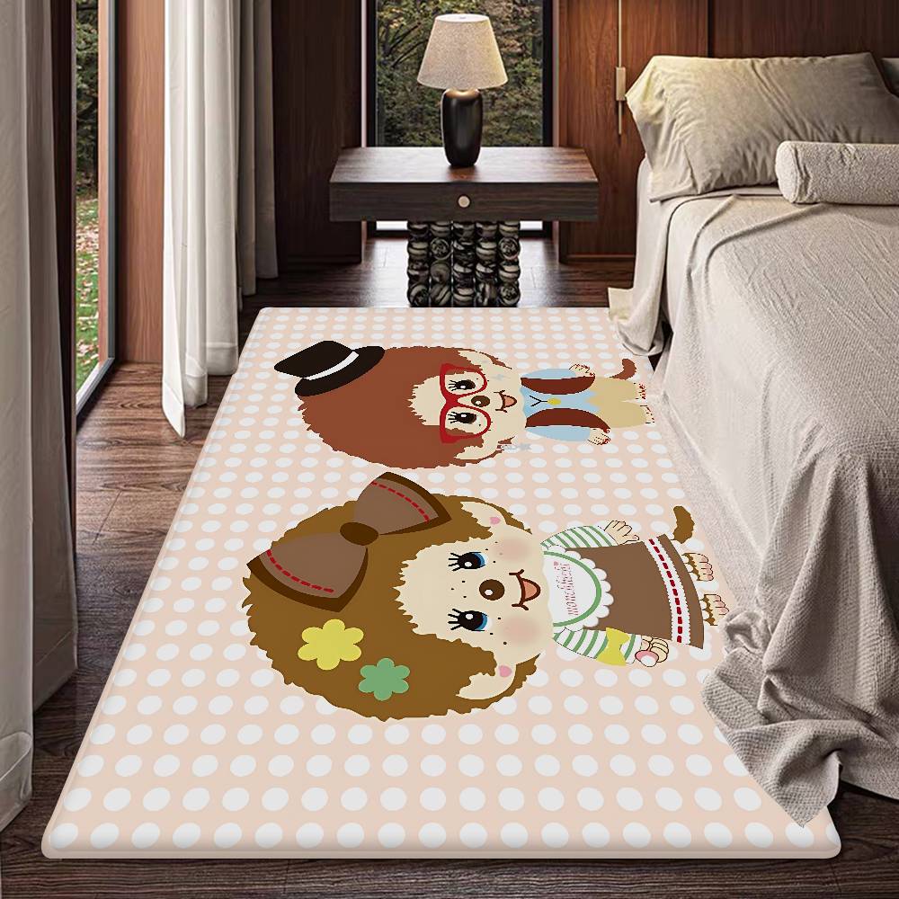 

Anime M-Monchhichi Bathroom Mat Anti-slip Absorb Water Long Strip Cushion Bedroon Mat Welcome Doormat 50x80cm