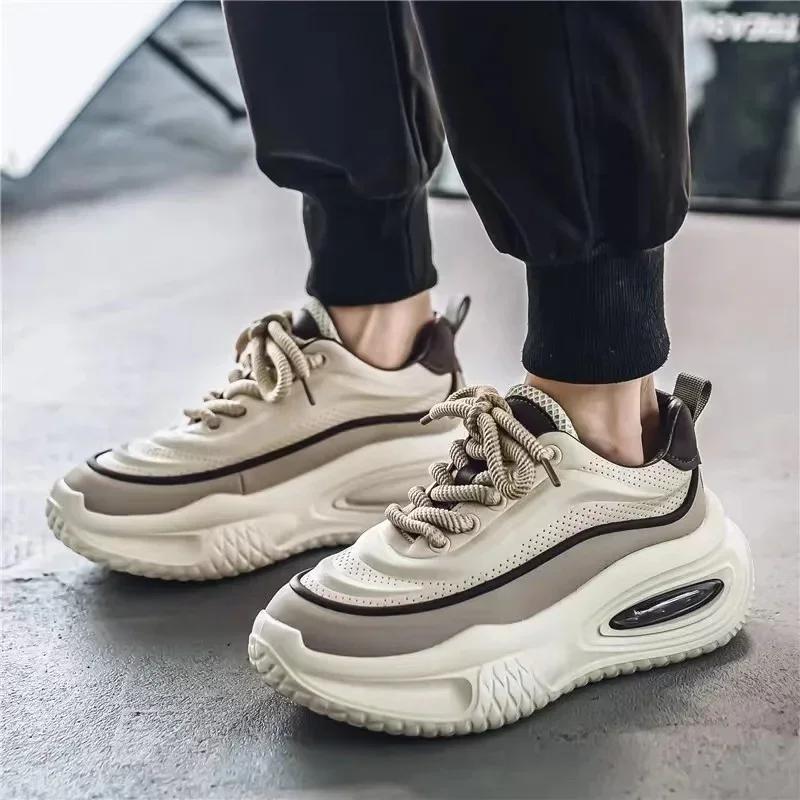 Fashion Men's Chunky Sneakers Autumn New Casual Shoes Sports Running Shoes for Men Heighing Increased Shoes