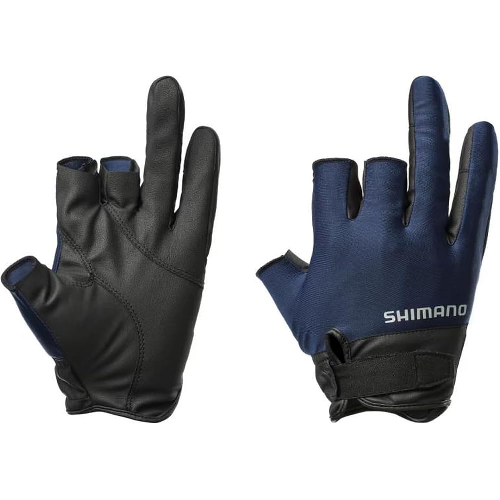 Shimano 01 Basic Gloves Three-Finger Cut GL-008Y Navy XL