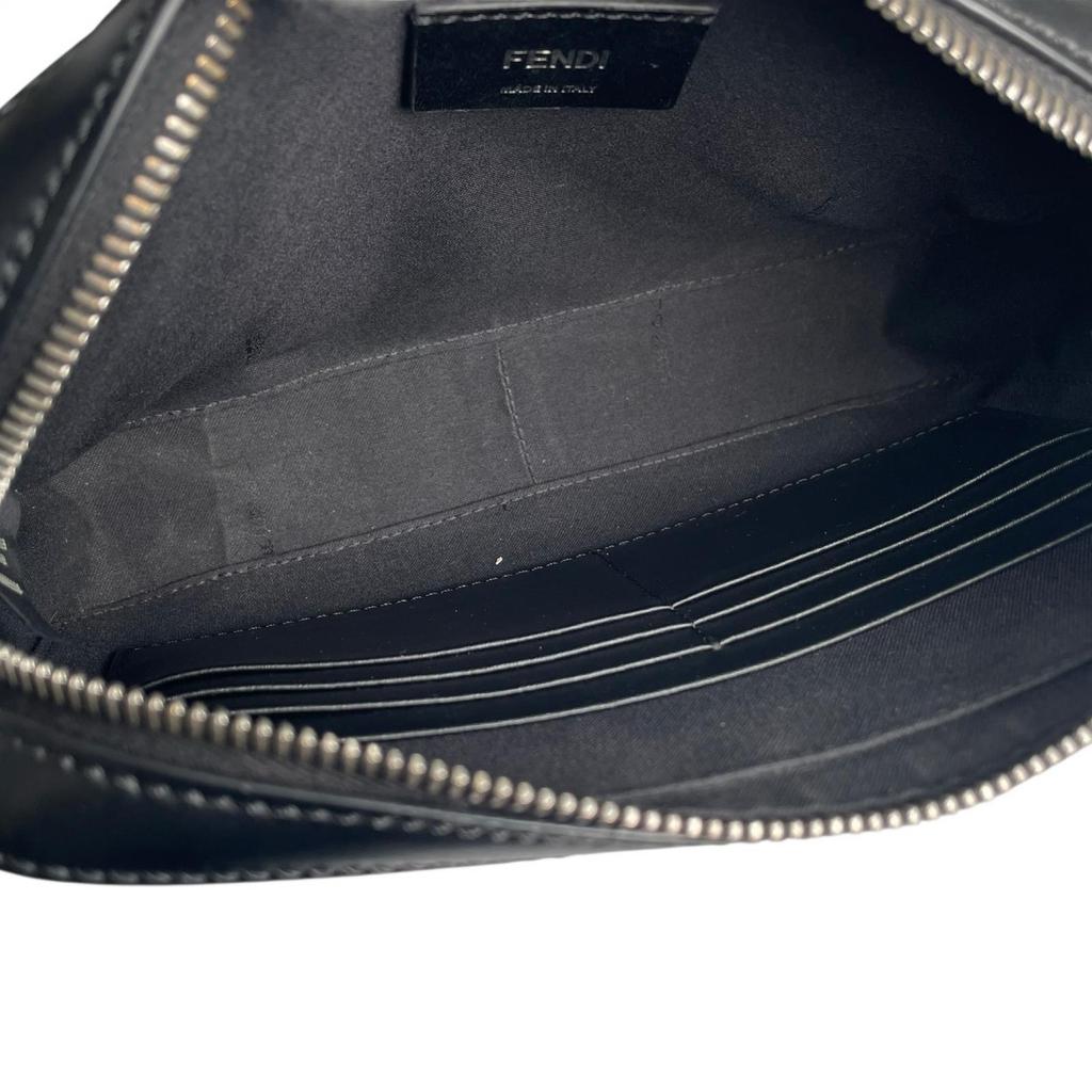 Fendi Diagonal Camera Case 7M0286 Shoulder Bag Black Mens Used