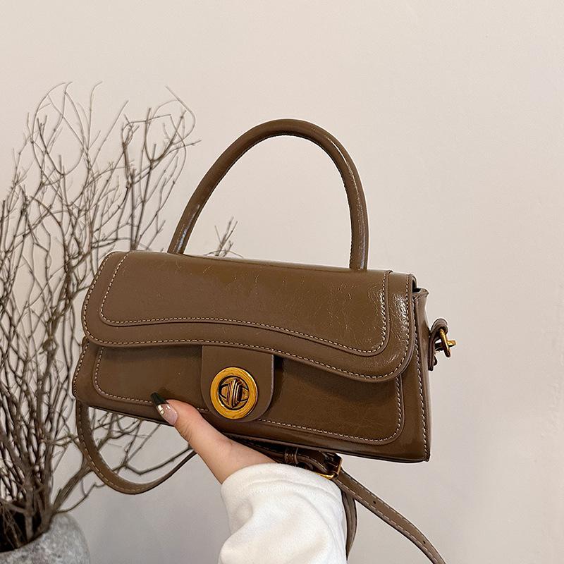 

Premium sense retro handbag women s 2025 autumn and winter new fashion small square bag casual trend messenger bag 25*7.5*11