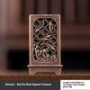 Antique Incense Burner Buddhist Hollow Incenses Holder With Cover Chinese Ancient Mini Censer Ornaments Home Office Decoration
