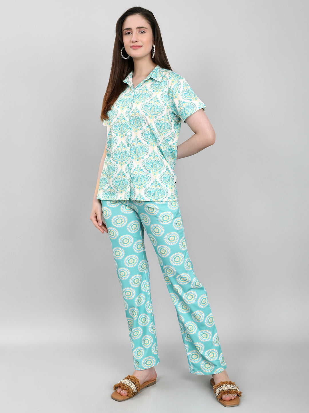 Monte Carlo Womens Regular Fit Printed Lower Set M