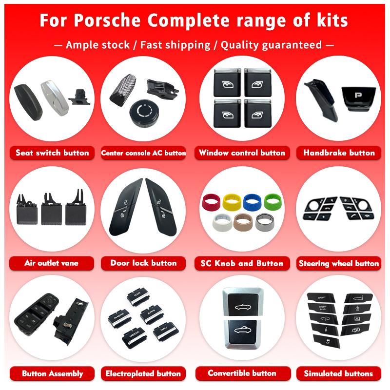 Front Multi Function Control Key Replacement Steering Wheel Button Trim Cover For Porsche Panamera 971.1 Cayenne 9YA 9Y0 Macan