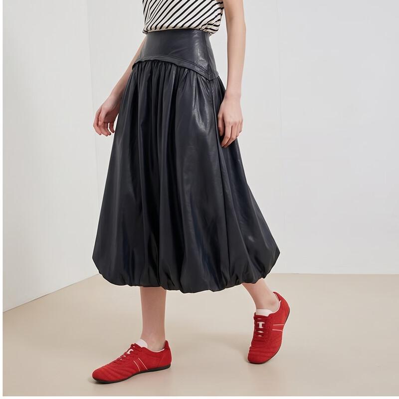 KOMPASU Elegant A-Line Tulip Midi Skirt S