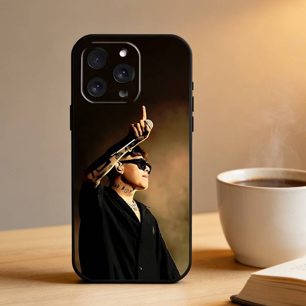 

J-Junior H Phone Case For iPhone 17 16 15 14 13 12 Max Plus Silicone Black Cover iPhone12PRO