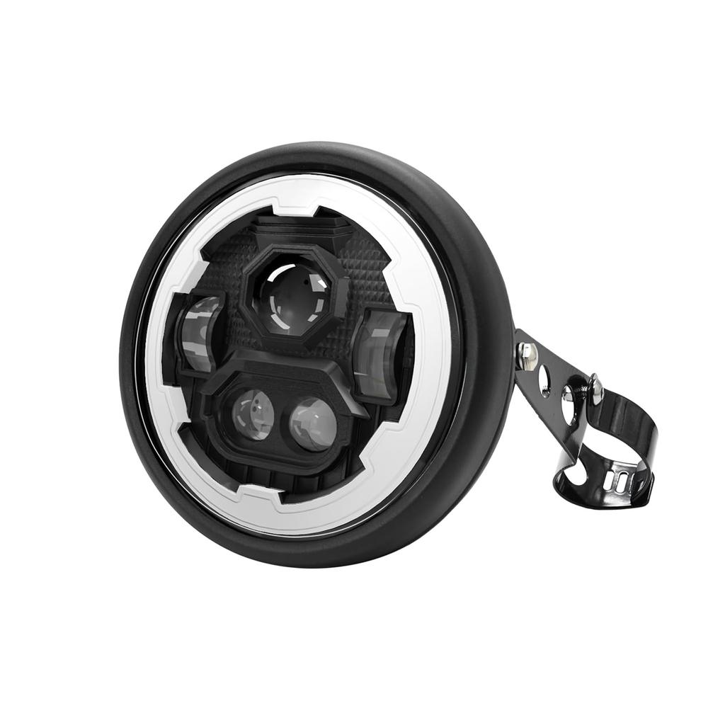 Motocyklové světlomety, 7palcový motocyklový LED světlometový kryt a dálkové/potkávací světlo, směrové světlo, DRL