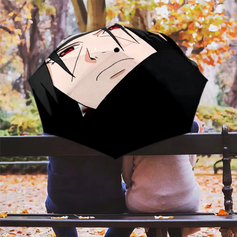 Itachi Uchiha Pattern, Automatic Folding Umbrella, Portable and Foldable Design, 8 Ribs, a Christmas or Birthday Gift.
