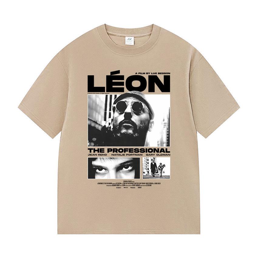 90er Leon Der Profi Grafik T-Shirts Unisex Cosplay Mode Trend Kurzarm T-Shirt Oberteil Vintage Oversized Baumwoll T-Shirt