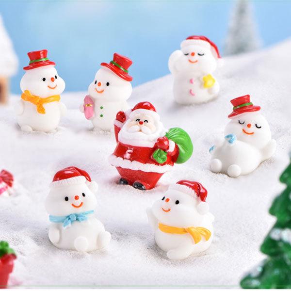Santa & Snowman Micro Landscape DIY Bonsai Ornament - Christmas Gift Decoration