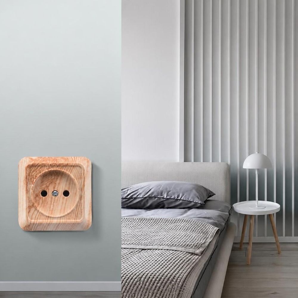 Plastic Wall Switch EU Standard Rocker Light Switch Durable Power Socket Wall Mount