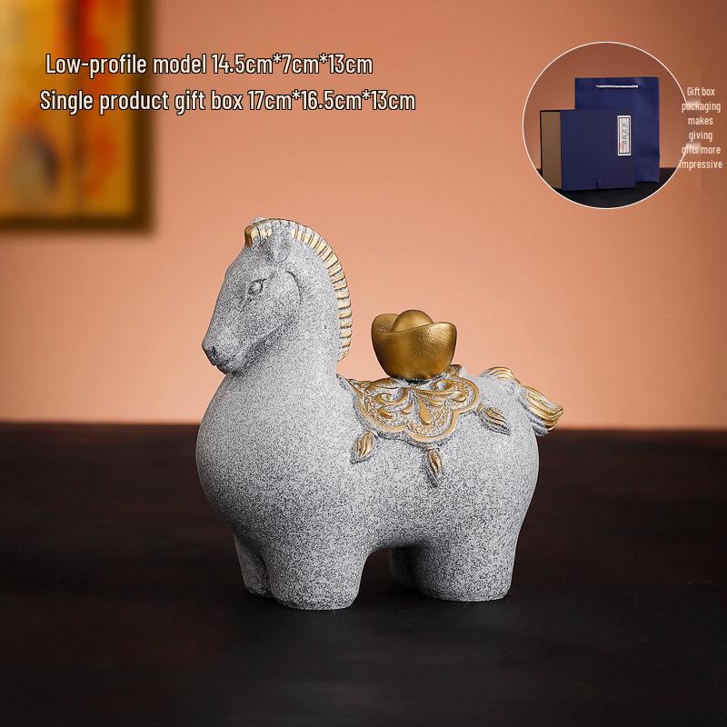 

Year of the Horse Tang Horse Resin Gift Box for Business Events and Meetings