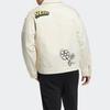 Adidas Neo Letter Print Sports Jacket Men Outerwear Yellow White HM7435