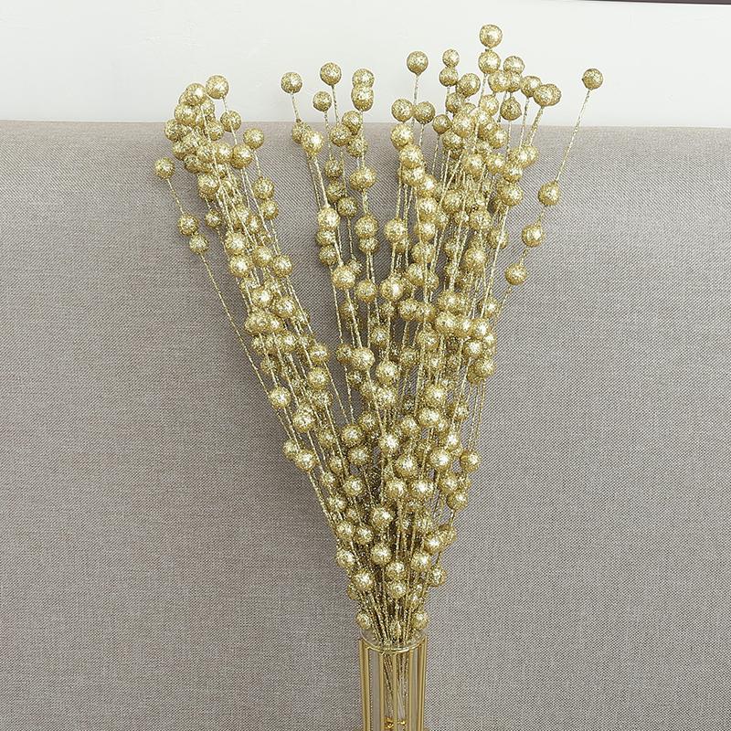 

Рождественские Ягоды Искусственные Цветы Пена Золотой Серебряный Блеск Букет Дом Рождество Свадебный Декор Венок DIY Ремесла Оптом