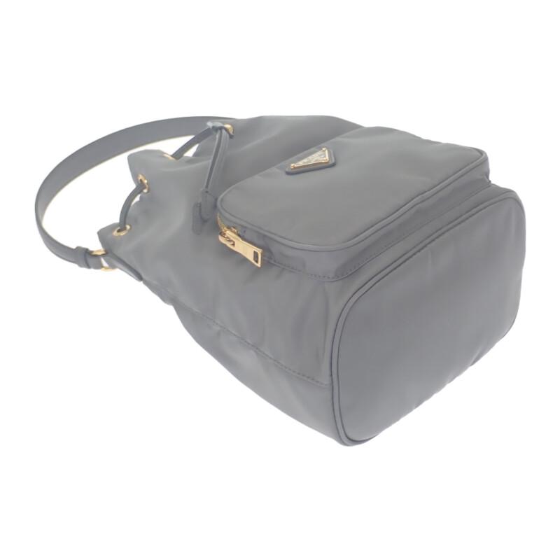 Prada 1BH038 2WAY Bag Gray Nylon/leather Women