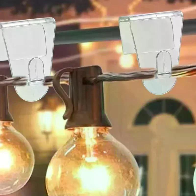 Transparent Hooks String Lights Clip Holder Home Cabinet Drawers Hook Heavy Duty Plastic Hooks For Secure Hanging On Window Door