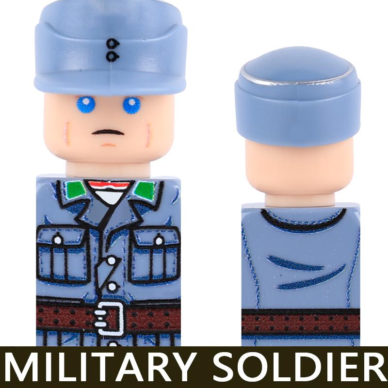WW2 Military Soldier Figures Building Blocks Army Japanese Warrior Medical Nurse Officer Infantry Helmets UV Printed Bricks Toys