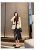 2024 Autumn Women's Closed-Toe Pointed Mules: Comfortable, Flat Heel, Non-Slip Fluffy Slippers for Outdoor Wear