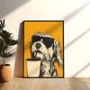1pc Funny Lovely Dog Wall Art Print Retro Cute Dog Illustration Bathroom Living Room Bedroom Kitchen Decor