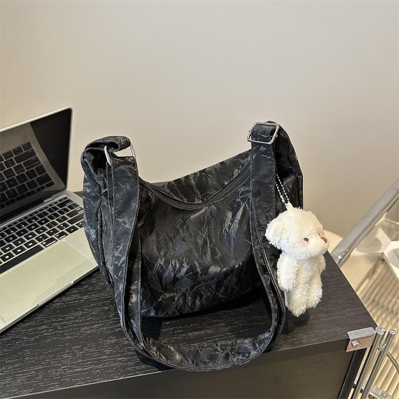 Dumpling Bag Women'S Japanese Versatile Messenger Bag Casual Large-Capacity Oxford Bag Student Commuting Shoulder Bag