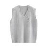 New college style overlapping Fried Dough Twists V-neck sweater vest Spring and autumn knitting vest V-neck knitting vest