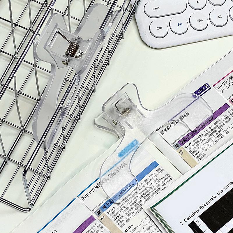 Simple Fixed Book Clips Frosted Transparent Page Holder For Reading Tool Memo Clip Kawaii Desk Accessories Practical Note Holder