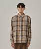 ANALOG MOOD Flannel Semi-Check Shirt (Brown)