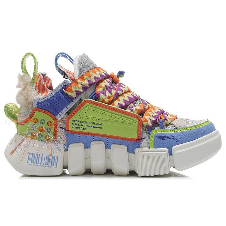 Li Ning Ace Remake Wudao 2 Tkane Niskie Buty Lifestyle Casual Damskie Trampki Żywo-Zielone AGWR020-2