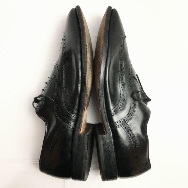 Allen Edmonds Chester USA Made Full Brogue Wingtip Shoes Black Size 11D / 28.5-29.0cm(USED)