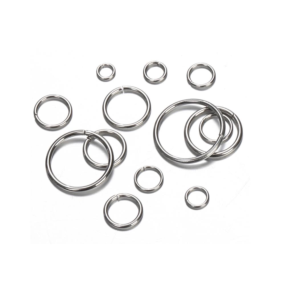 200pcs/lot Stainless Steel Open Jump Rings Bracelet Necklace Earring Pendant Connectors for Jewelry Making Components Crafts DIY