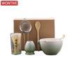4/6PCS Japanese Matcha Set with Ceramic Bowl Bamboo Matcha Whisk Teaspoon Tea Sets with Strainer Tea Making Tools Accessories