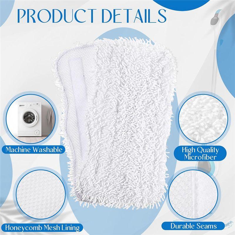 A20F-10PCS Microfiber Steam Mop Replacement Pads For Shark Steam Mop S3101 S3102 S3250 S3251 Washable Reusable Mop Pads