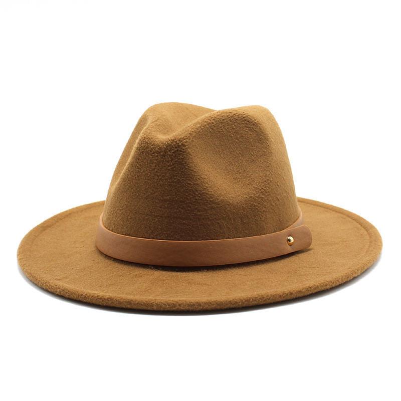 Classic Fedora Hat With Wide Brim For Women Men Fall Winter Fashion Accessory