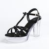 12Cm Clear Heel 2025 New Thick Heel, High Heels Trendy Car Model Women's Shoes, Crystal Sole LFD-19866-4