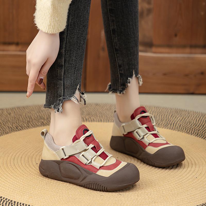 Fashion AIYUQI Women Sneakers Retro 2024 Spring New Non Slip  Women Vulcanized Shoes Genuine Leather Large Size 41 42 43 Women Shoes