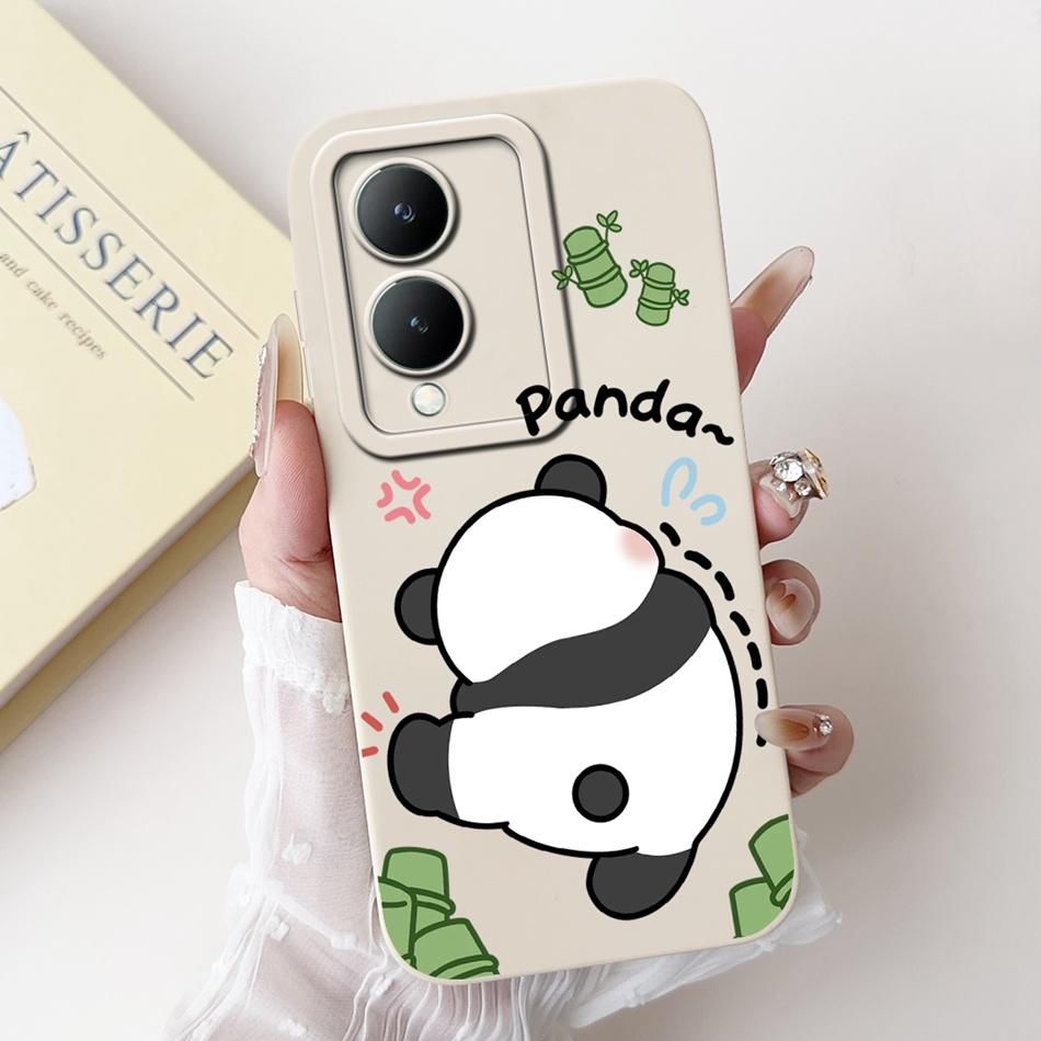 For Vivo Y17s Case VivoY17s Y 17S 4G 2024 Cute Panda Rabbit Cartoon Soft Silicone Shockproof Phone Cases