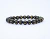 Black Mantra Bracelet with Golden, Spiritual Protection & Energy, Bracelet Gold Beads for Luck and Focus, Mantra Energy Bracelet