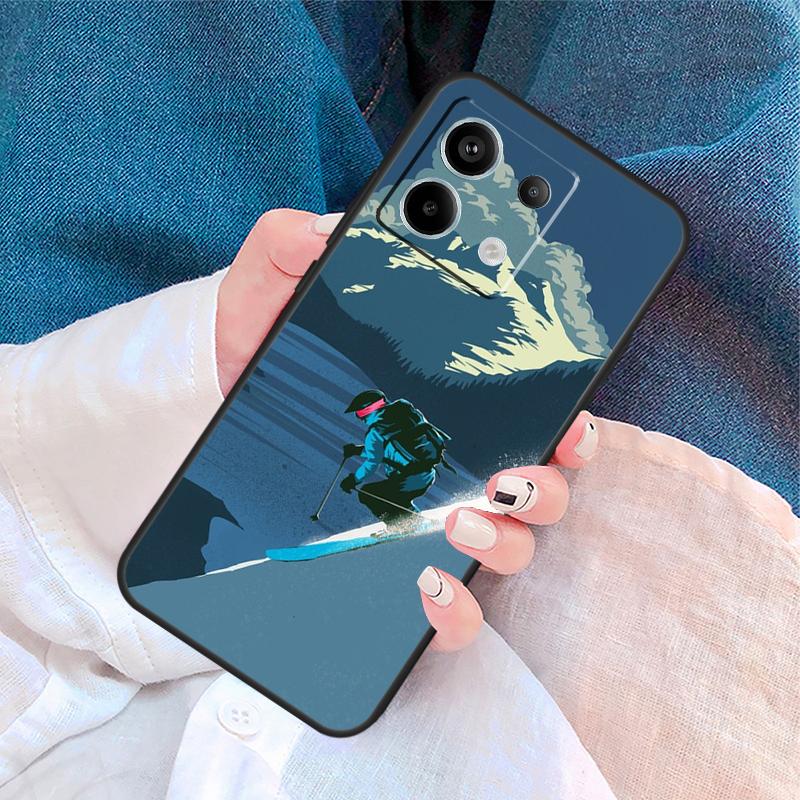 Skiing Snow Snowboard Ski Cover For Xiaomi Redmi Note 14 13 Pro 12 11 9 10 9S 10S 11S 12S Redmi 14C 10C 12C 13C Case