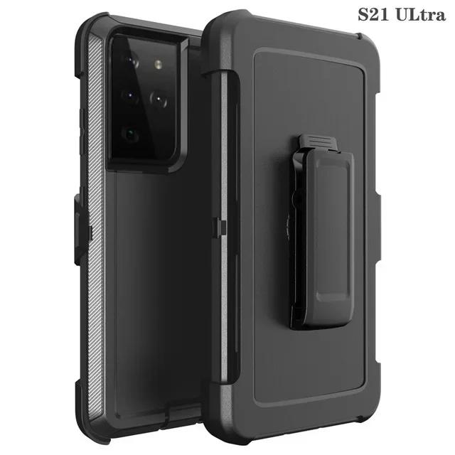 

Hybrid Heavy Duty Armor Stand Case для Samsung Galaxy S23 S22 S21 S20 S24 Ultra S10 S8 S9 Plus Note20 10 Otter Case Box Протиударний чохол на ремінь. for Note 20 Ultra
