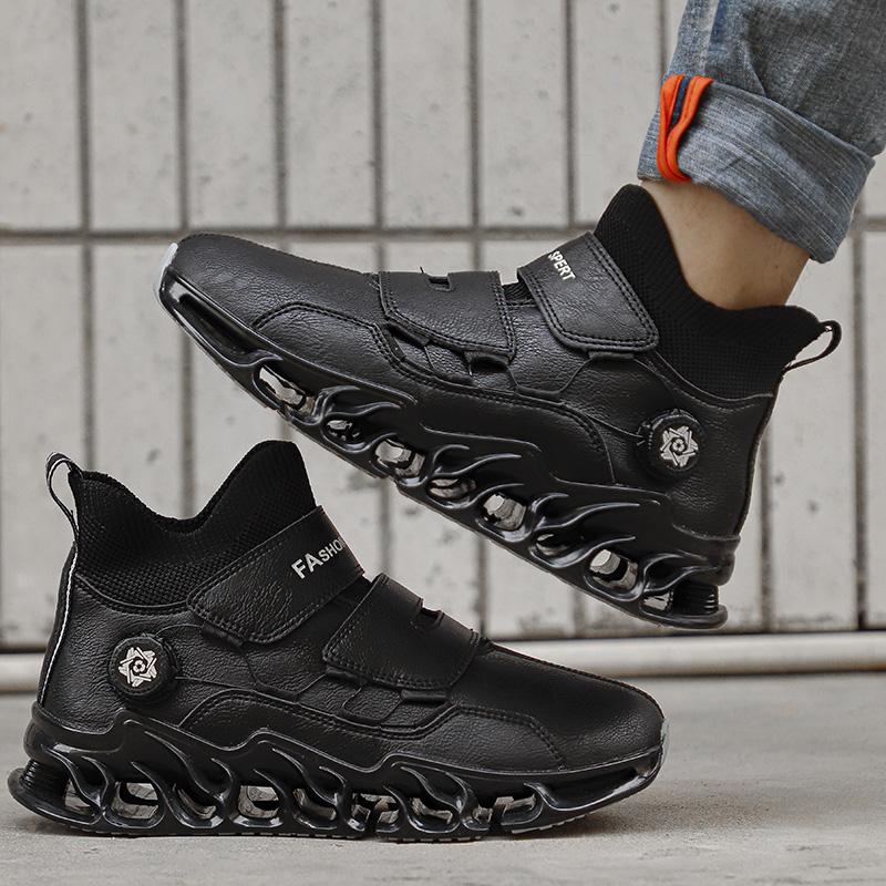 New Men Boots Shoes Non-Slip Sneakers Male Tenis Sneakers Blade Type Absorption Gym Casual Walking Sneakers Turn Buckle