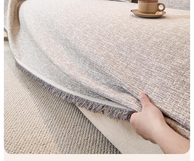 2025 Nowoczesny Pokrowiec na Sofę w Stylu Japońskim: Imitacja bawełny i lnu odporna na zarysowania