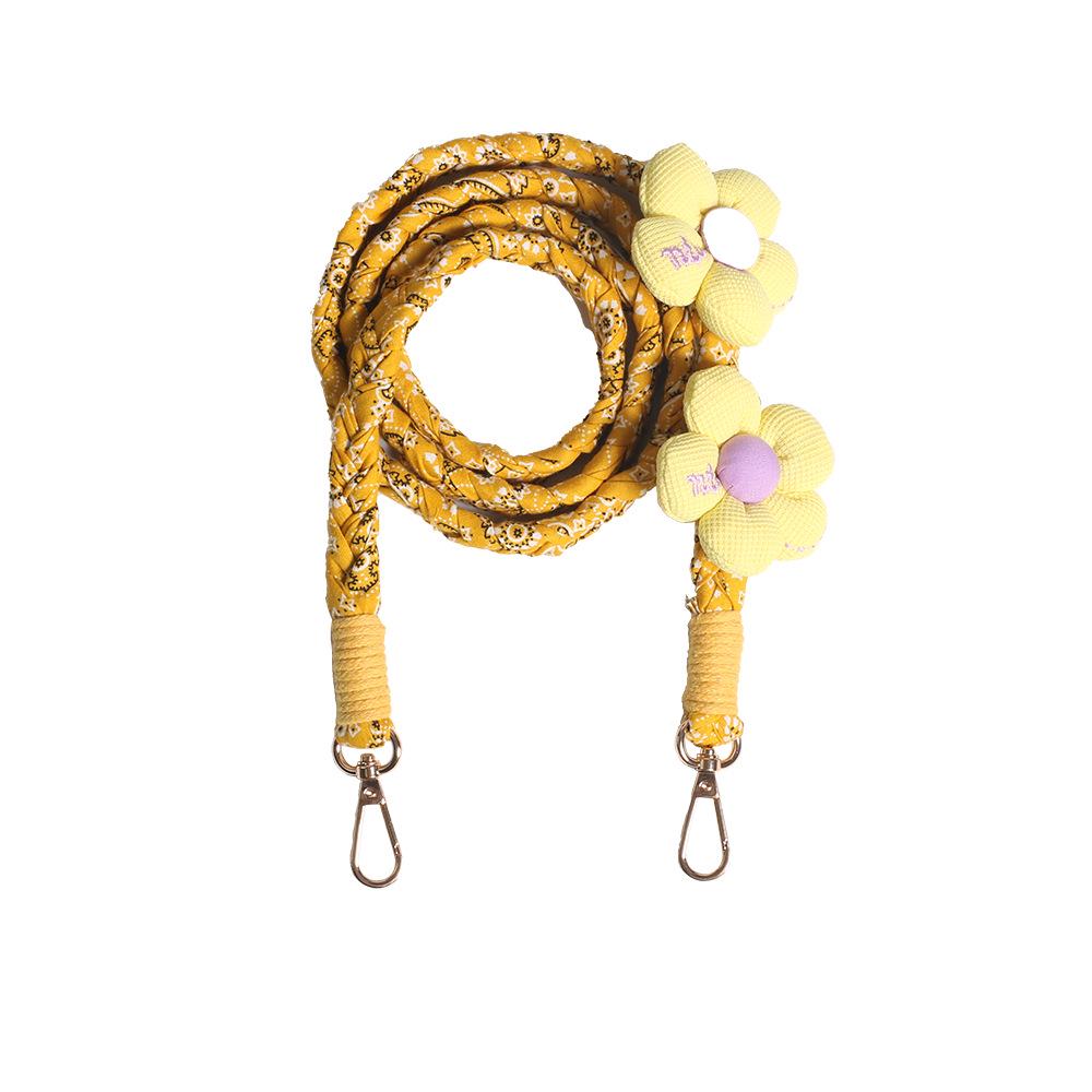 Daisy Flower Crossbody Phone Lanyard: Anti-Lost Handmade Woven Strap with Pendant