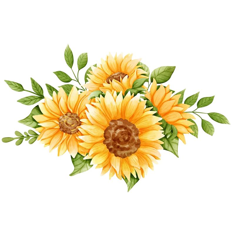 C174#Floarea-soarelui Autocolant de perete Fundal pentru camera copiilor Decorare interioară Mural Living Room Decal Funny