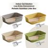 Cat Box High Sides Low Entry Open Top Semi Enclosed Litter Box For Odor Control Indoor Kitten Senior Pet Home Office Apartment