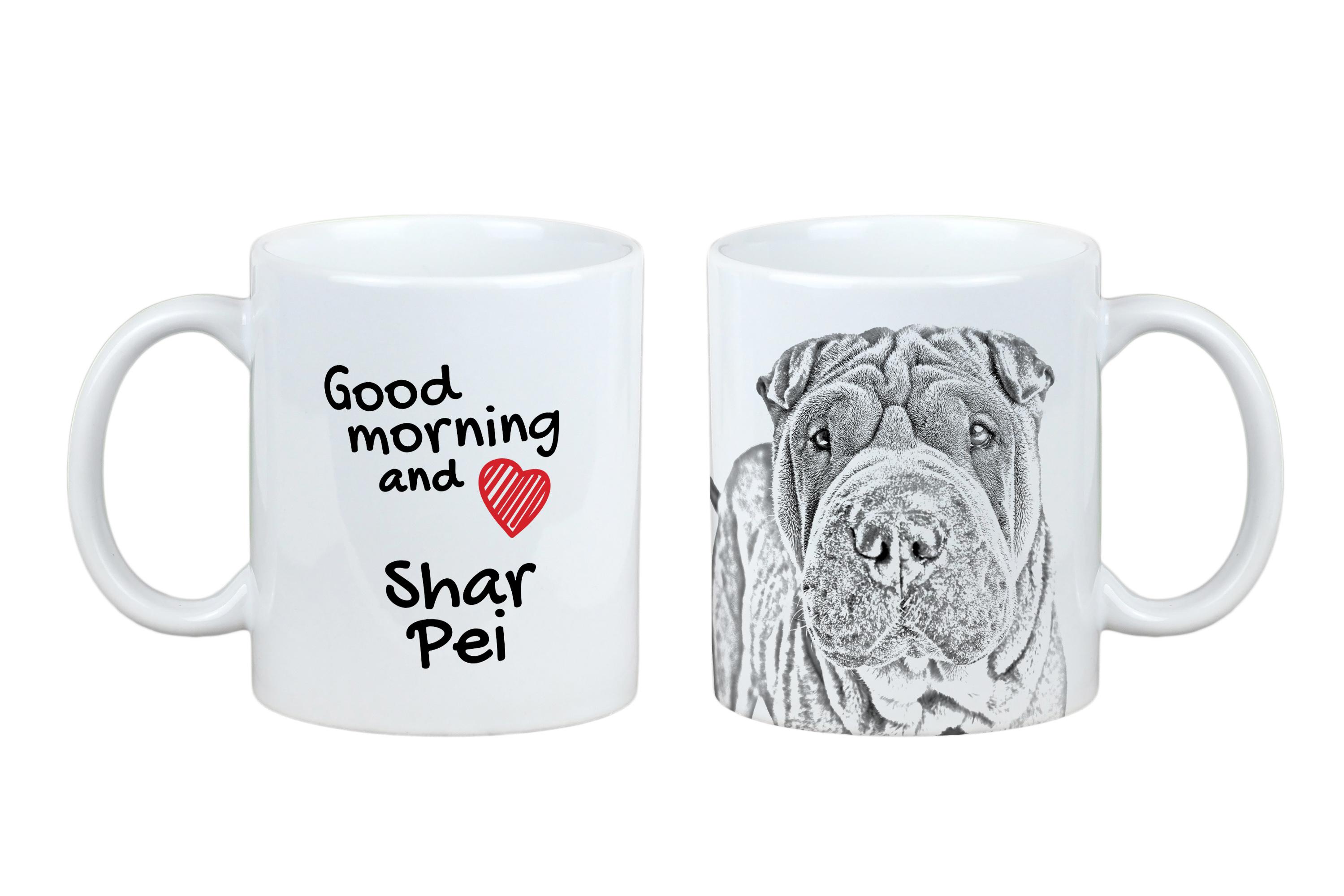 

Shar Pei - cup with a dog, personalized cup with a print, a classic gift for everyone from the Art-Dog brand білий
