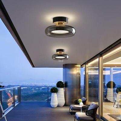 2025 Italian Minimalist Glass Ceiling Light for Hallway, Balcony, or Foyer