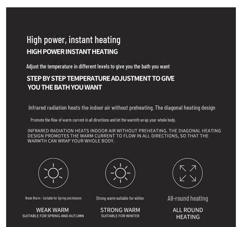 Gold Light Bulb Bathroom Heater - Warm Ceiling Fixture for Home