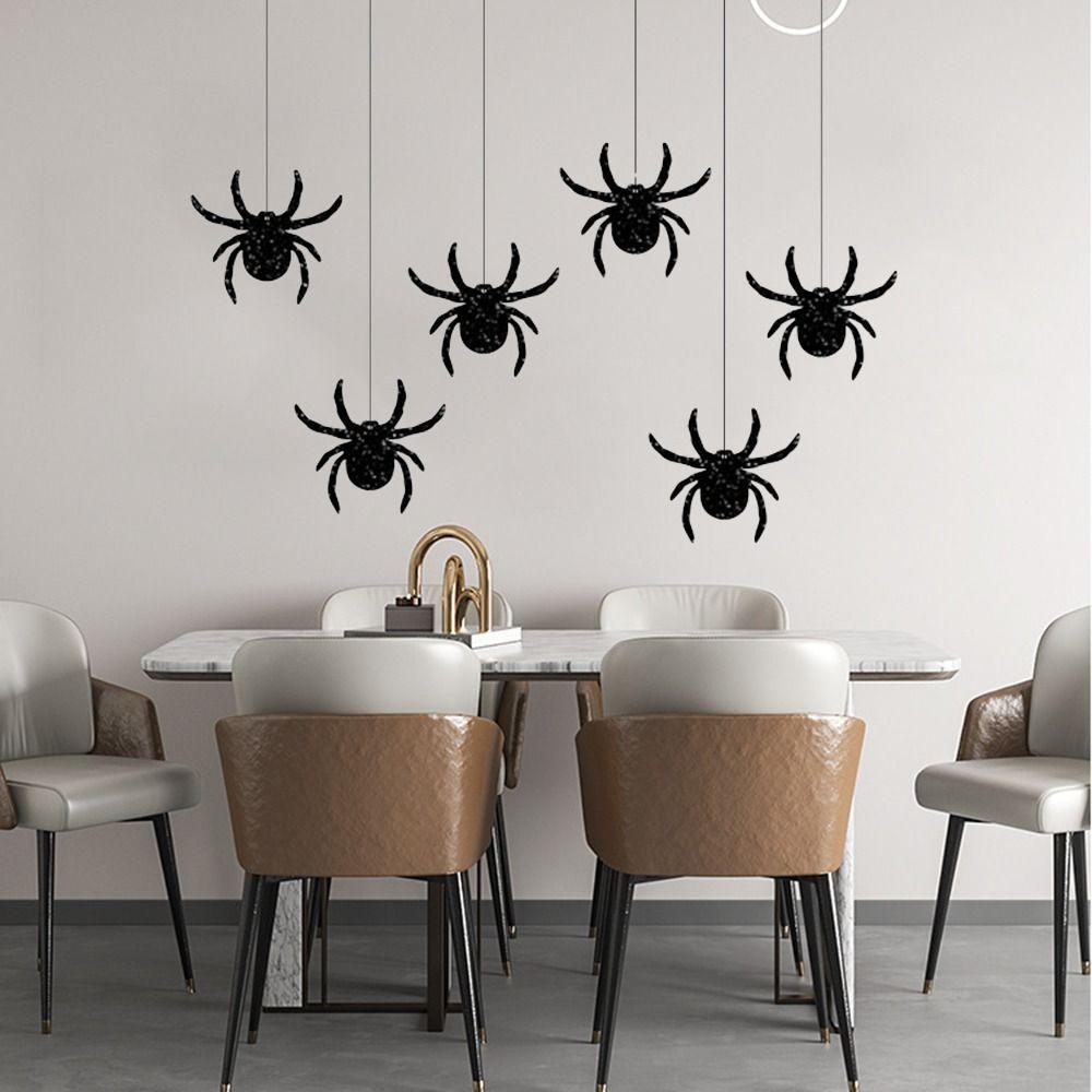 Horrific Halloween Spider Pendant Scene Layout Spider Wall Decoration  Background Decoration